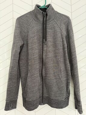 Lululemon |  Full Zip Mock Huddle and Hustle Jacket Gray | Size 12